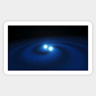 Binary neutron stars, illustration (C037/4969) Sticker